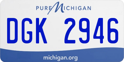 MI license plate DGK2946