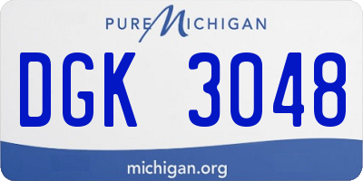 MI license plate DGK3048
