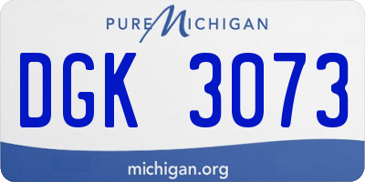 MI license plate DGK3073