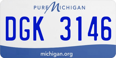 MI license plate DGK3146