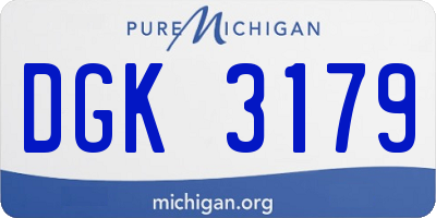 MI license plate DGK3179