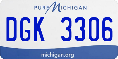 MI license plate DGK3306