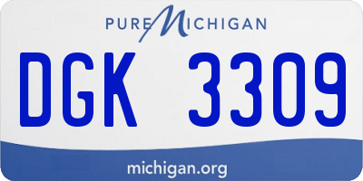 MI license plate DGK3309