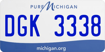MI license plate DGK3338
