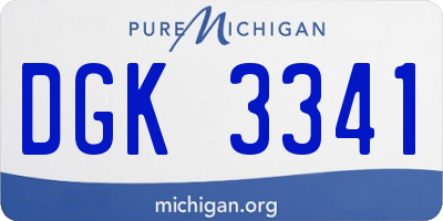 MI license plate DGK3341