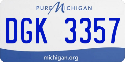 MI license plate DGK3357