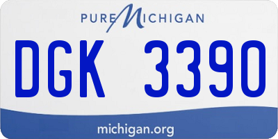 MI license plate DGK3390