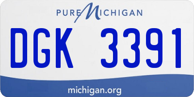 MI license plate DGK3391