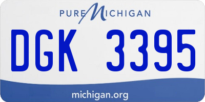 MI license plate DGK3395