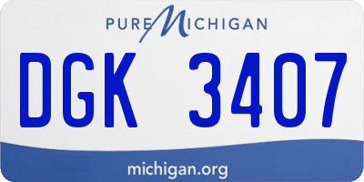 MI license plate DGK3407