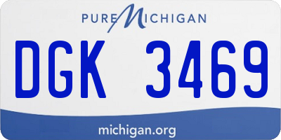 MI license plate DGK3469