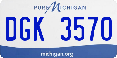 MI license plate DGK3570