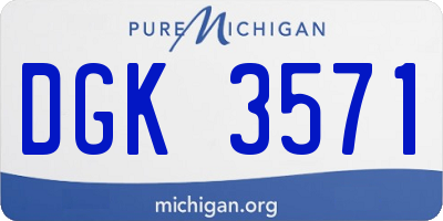 MI license plate DGK3571