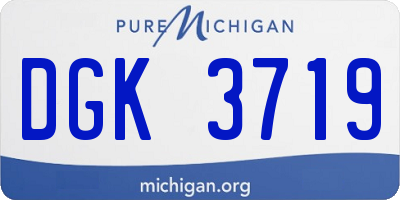 MI license plate DGK3719