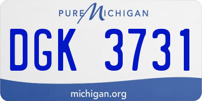 MI license plate DGK3731