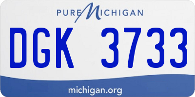 MI license plate DGK3733