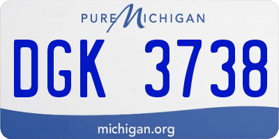 MI license plate DGK3738