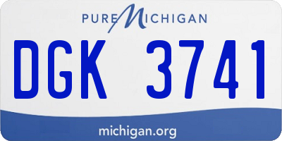 MI license plate DGK3741