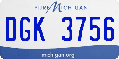 MI license plate DGK3756