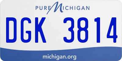 MI license plate DGK3814