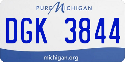 MI license plate DGK3844