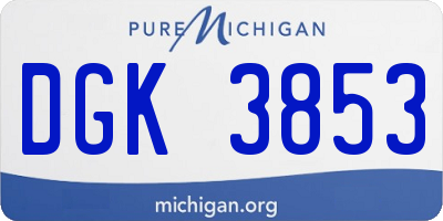 MI license plate DGK3853