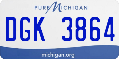 MI license plate DGK3864