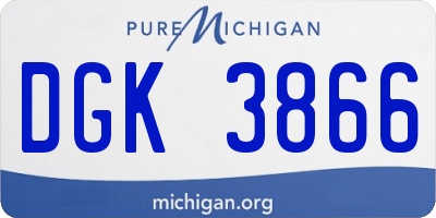 MI license plate DGK3866