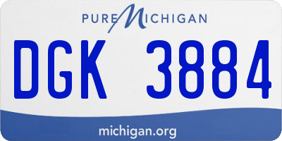 MI license plate DGK3884