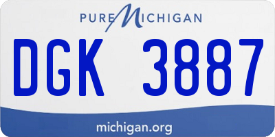 MI license plate DGK3887