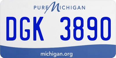 MI license plate DGK3890