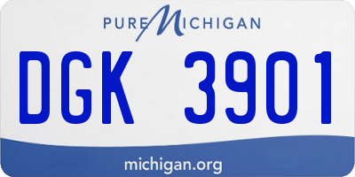 MI license plate DGK3901