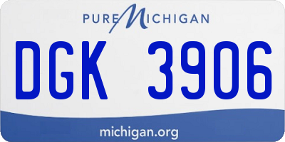 MI license plate DGK3906