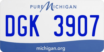 MI license plate DGK3907