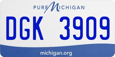 MI license plate DGK3909