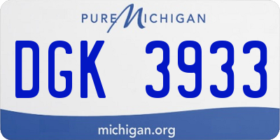 MI license plate DGK3933