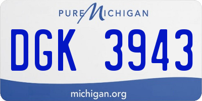 MI license plate DGK3943