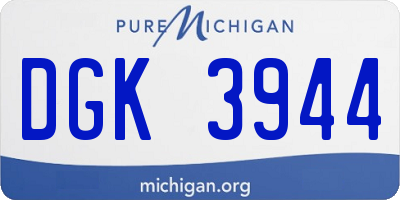 MI license plate DGK3944