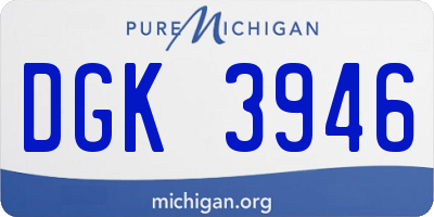 MI license plate DGK3946