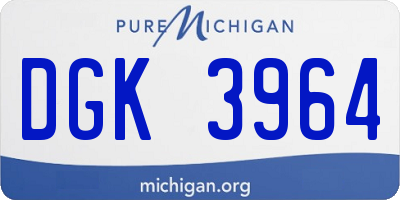 MI license plate DGK3964