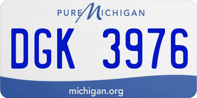 MI license plate DGK3976