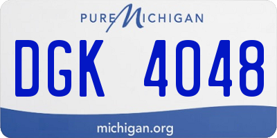 MI license plate DGK4048