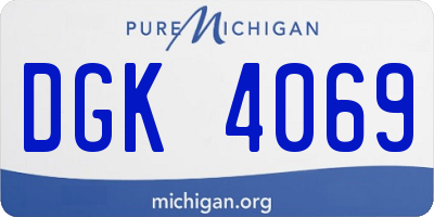 MI license plate DGK4069