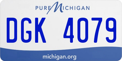 MI license plate DGK4079