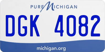MI license plate DGK4082