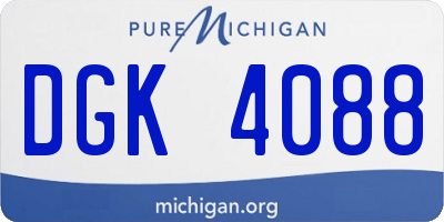 MI license plate DGK4088