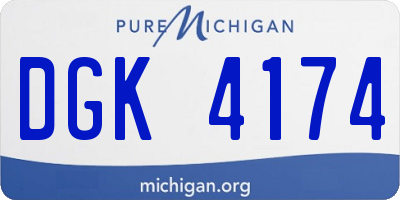 MI license plate DGK4174