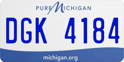 MI license plate DGK4184