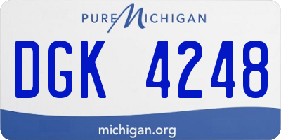 MI license plate DGK4248