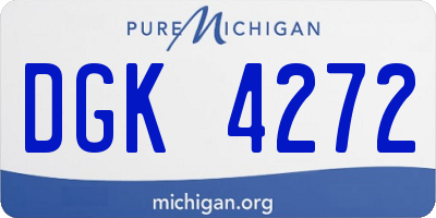 MI license plate DGK4272